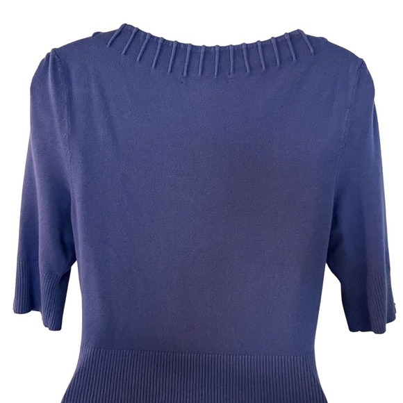 INC International Concepts Y2K Periwinkle Half Sleeve Scoop Neck Sweater - M - Picture 6 of 7